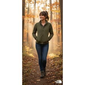 The North Face Women's Pseudio Insulated Athletic Jacket - Olive Green (XL)